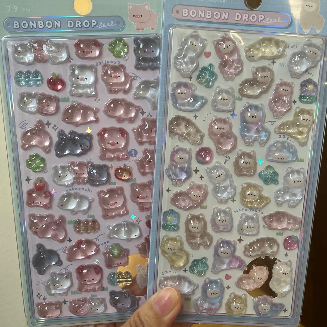 a*1様 ボンボンドロップ　海外正規品シール　アニマル 15枚セット　動物　ディ