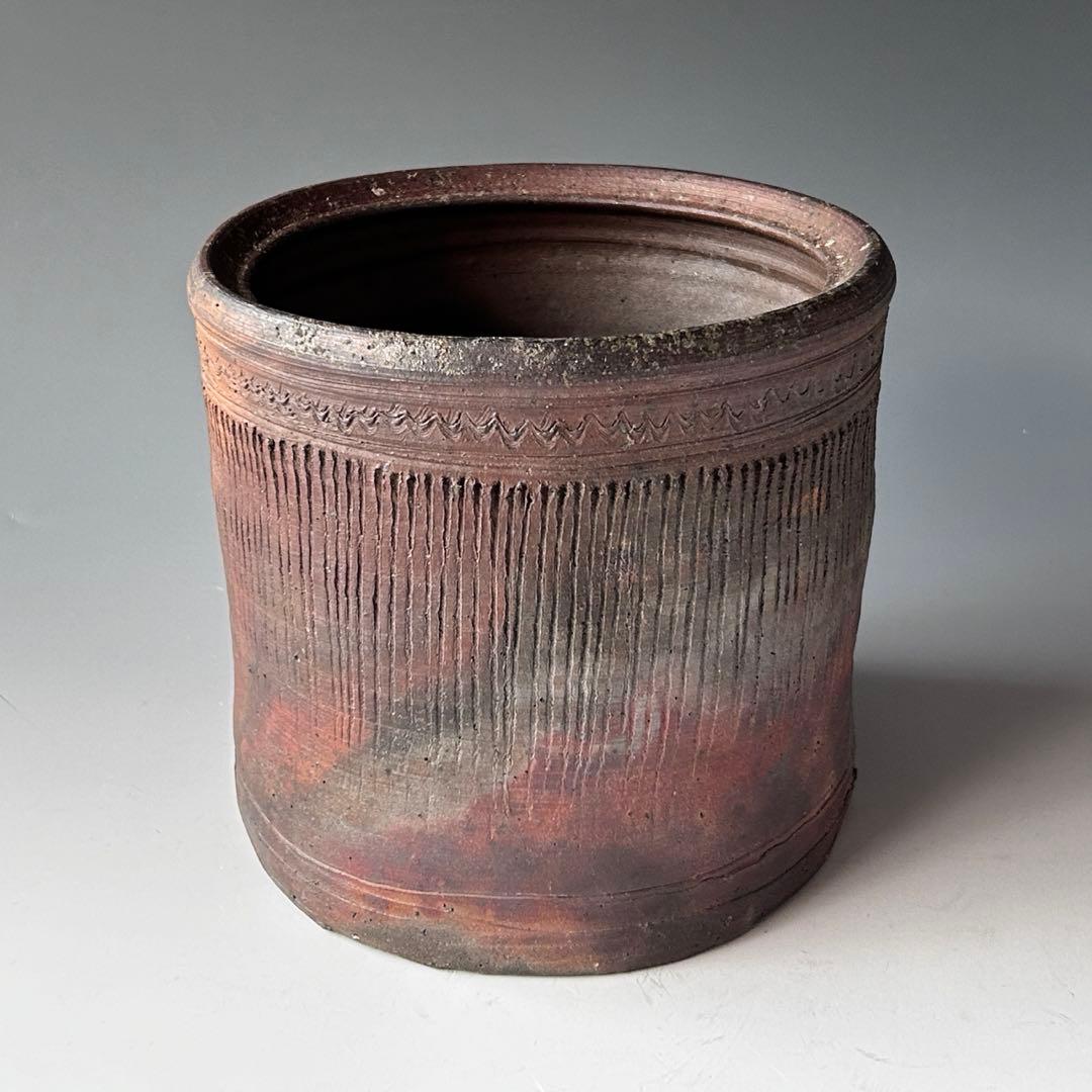 茶道具　丹波焼　南蛮写　縄簾　水指　蓋一閑造　表千家　即中斎宗匠書付　銘 柴垣