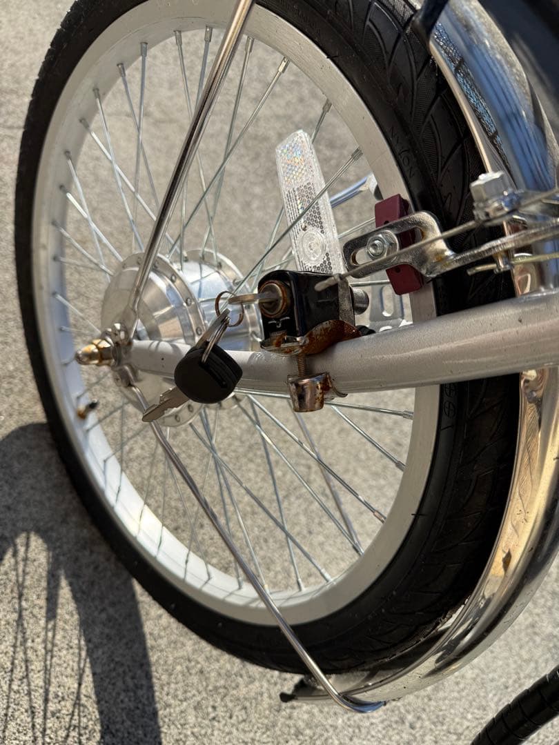 シルバー 三輪車 メッシュバスケット付き