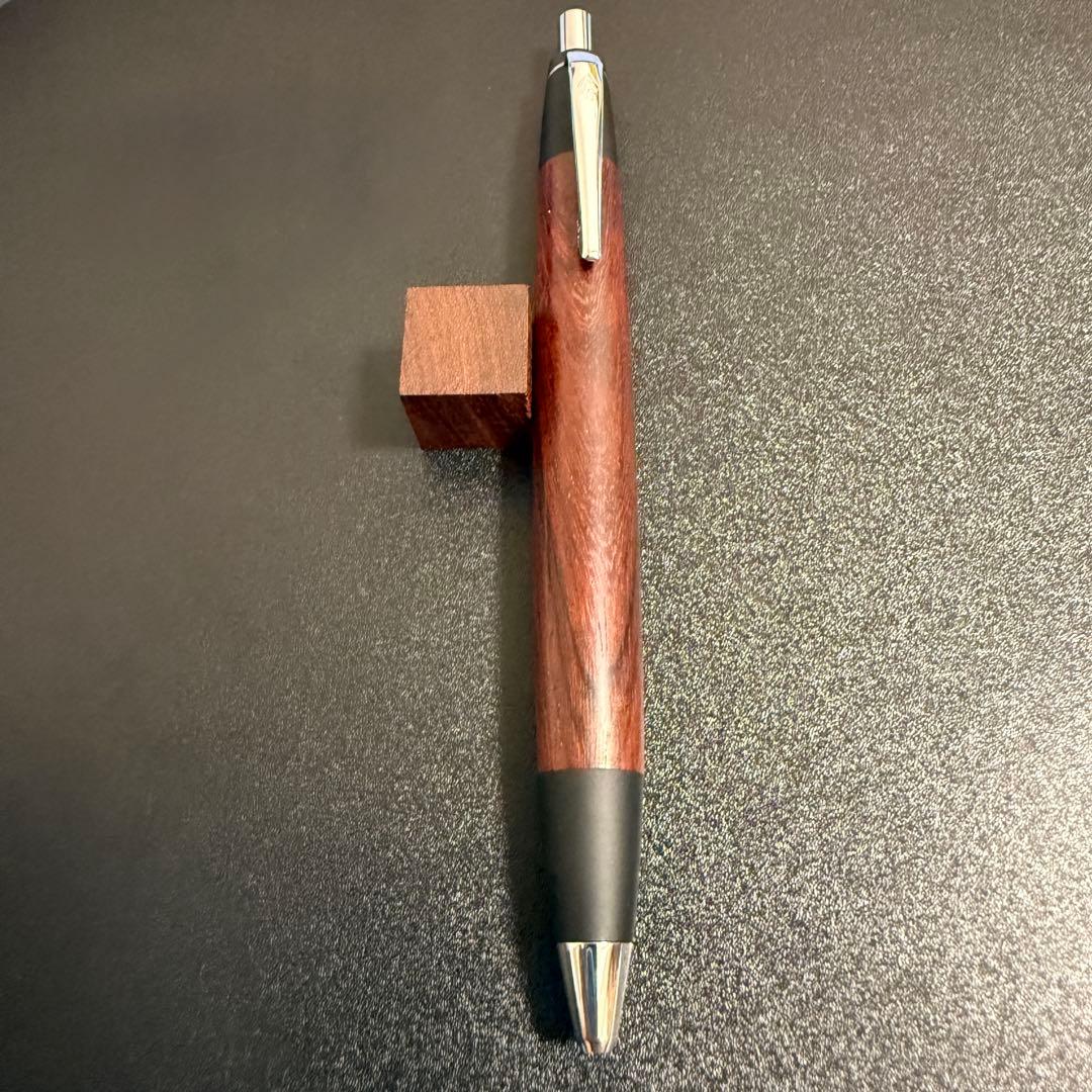 【新品未使用】野原工芸 スタンダードボールペン　シルバー　紅木