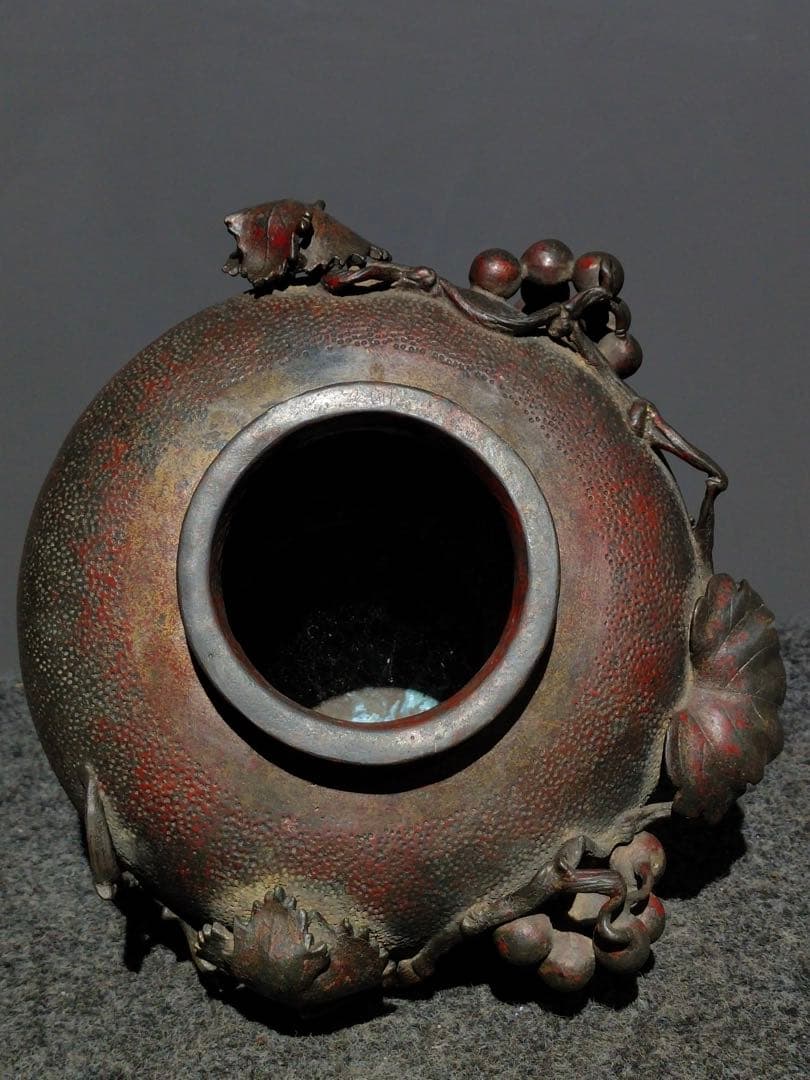 銅製　葡萄罐　花瓶　置物　コレクション