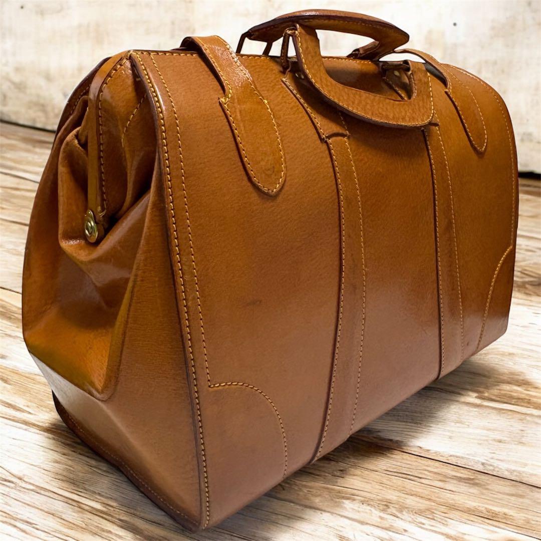 美品　ブルーノコンテイ　ボストンバッグ 本革　ドクターバッグ　昭和レトロ