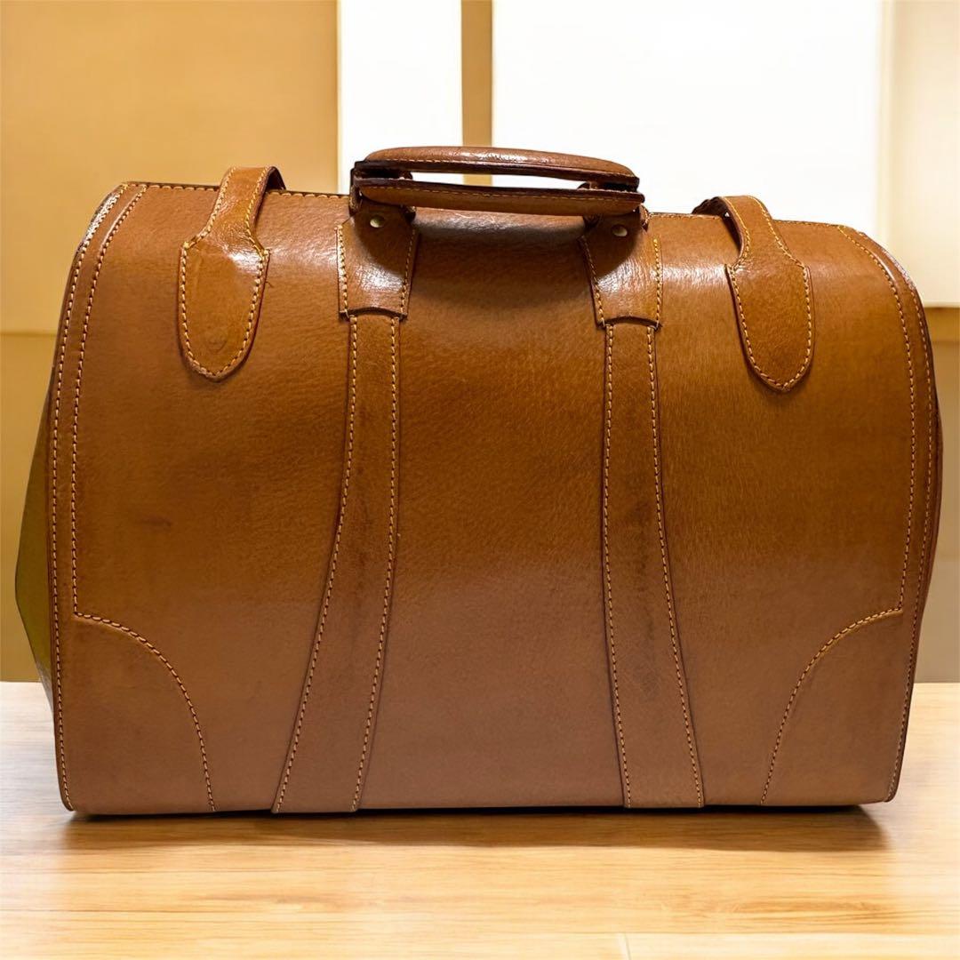 美品　ブルーノコンテイ　ボストンバッグ 本革　ドクターバッグ　昭和レトロ