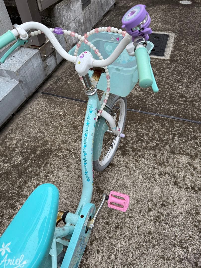 子供用自転車　18インチ補助輪付　アリエル