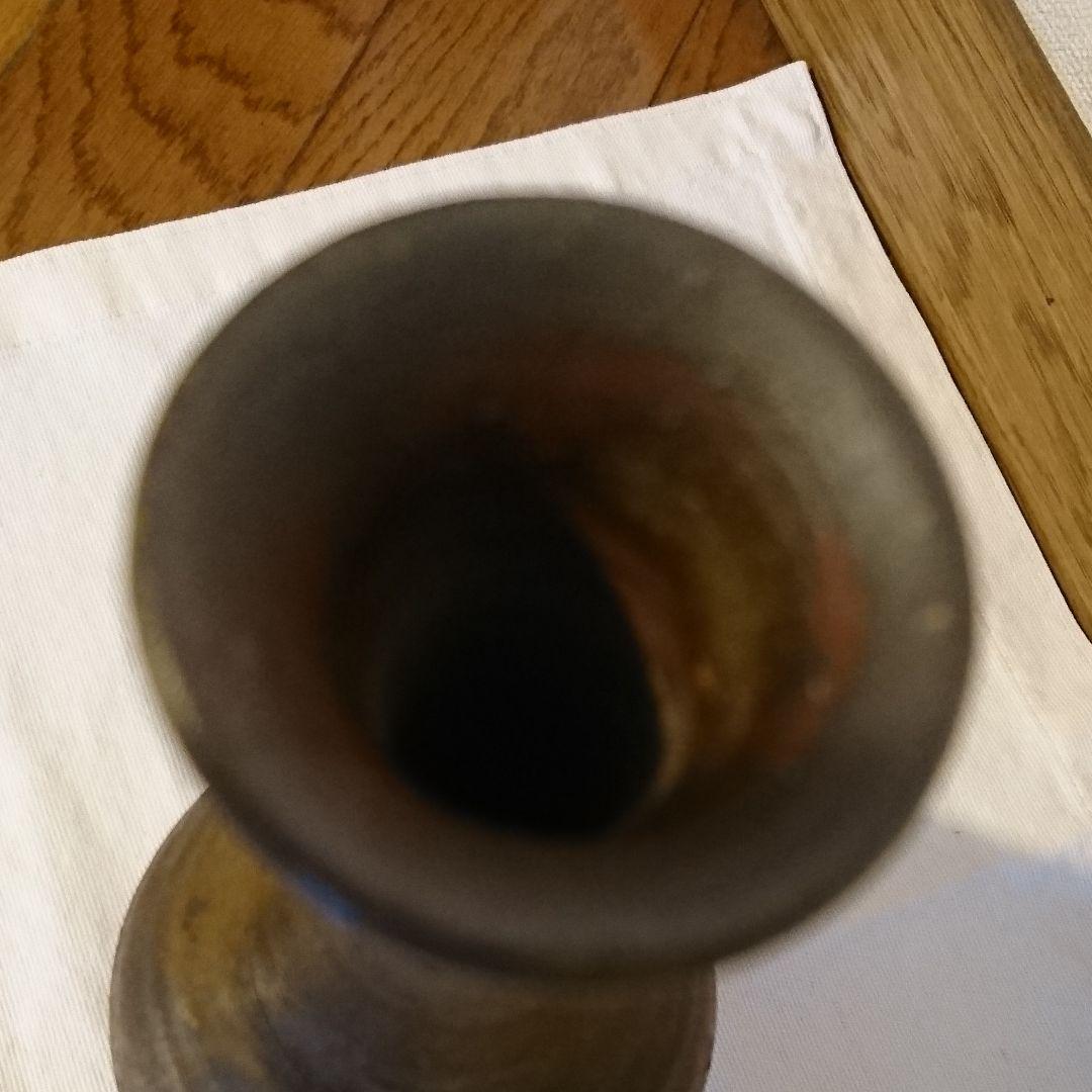 340)  花入  備前焼  金重利陶苑  76代 陶弘 作