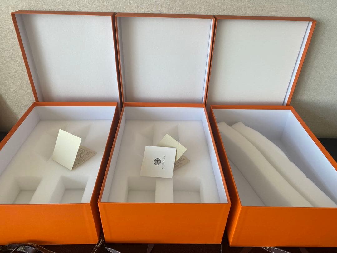 HERMES エルメス 空箱 & リボン 3セット 25.5×38×13.5