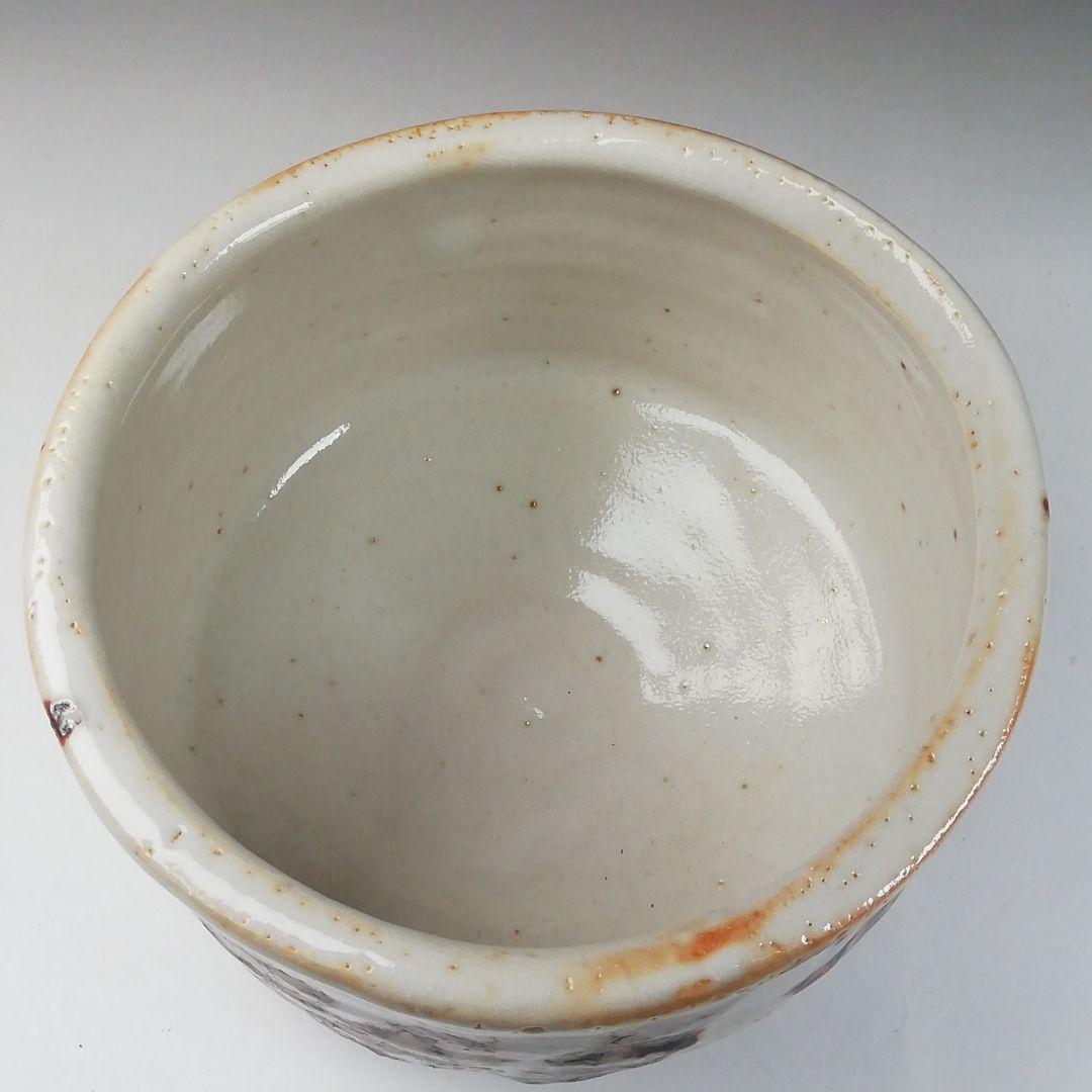 Ｔ１０４　茶碗　『志野茶碗』『菊泉窯　田中源也』　共箱　抹茶碗　茶道具