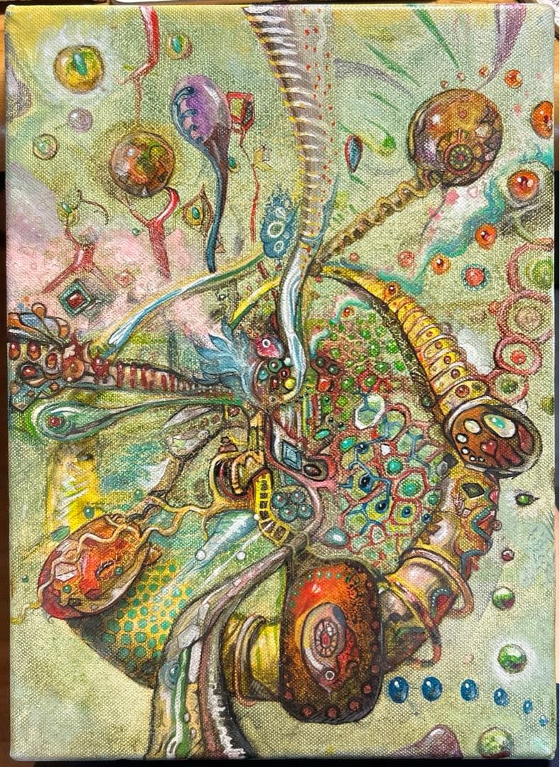 量子ゲノム　アクリル画　原画