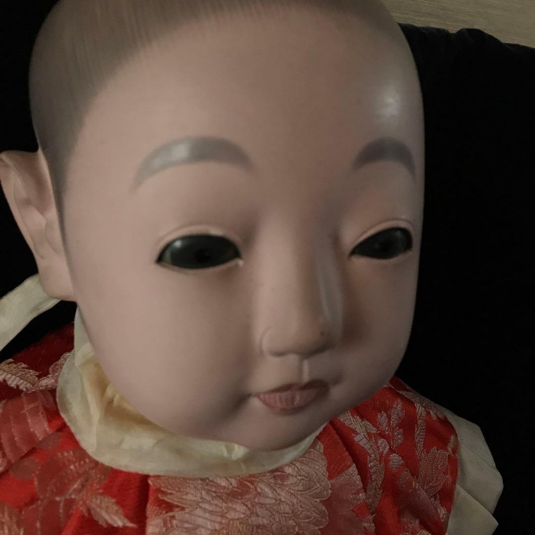市松人形　初代東光　朱印　18号　大きな抱き人形