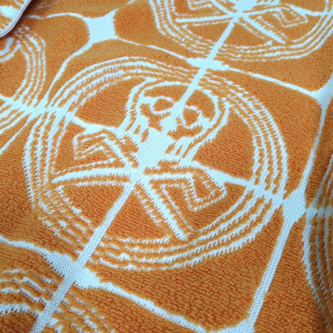 マークアンドロナ ニット クルーネック スカル ウール オレンジ L