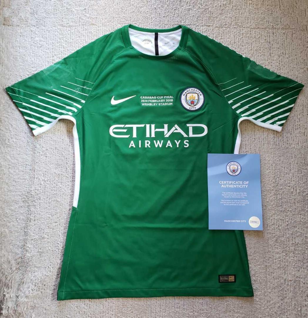 17/18 マンチェスターシティ エデルソン 実使用 公式証明書 ユニフォーム