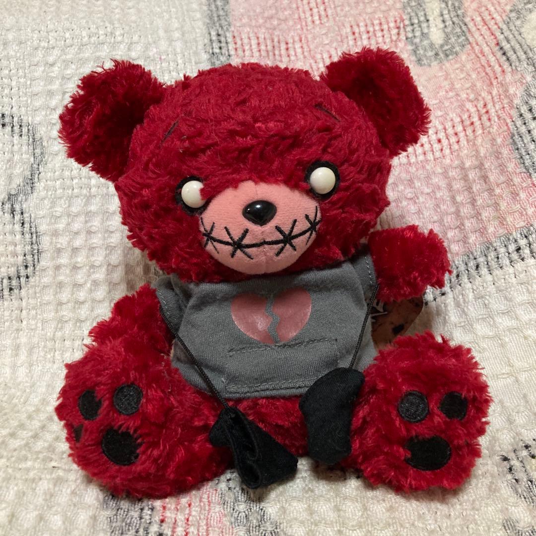 テディスケアズ Teddy Scares ぬいぐるみ　赤くま　中古品
