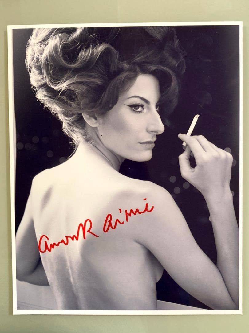 アヌークエーメ直筆サイン入り超大型写真…