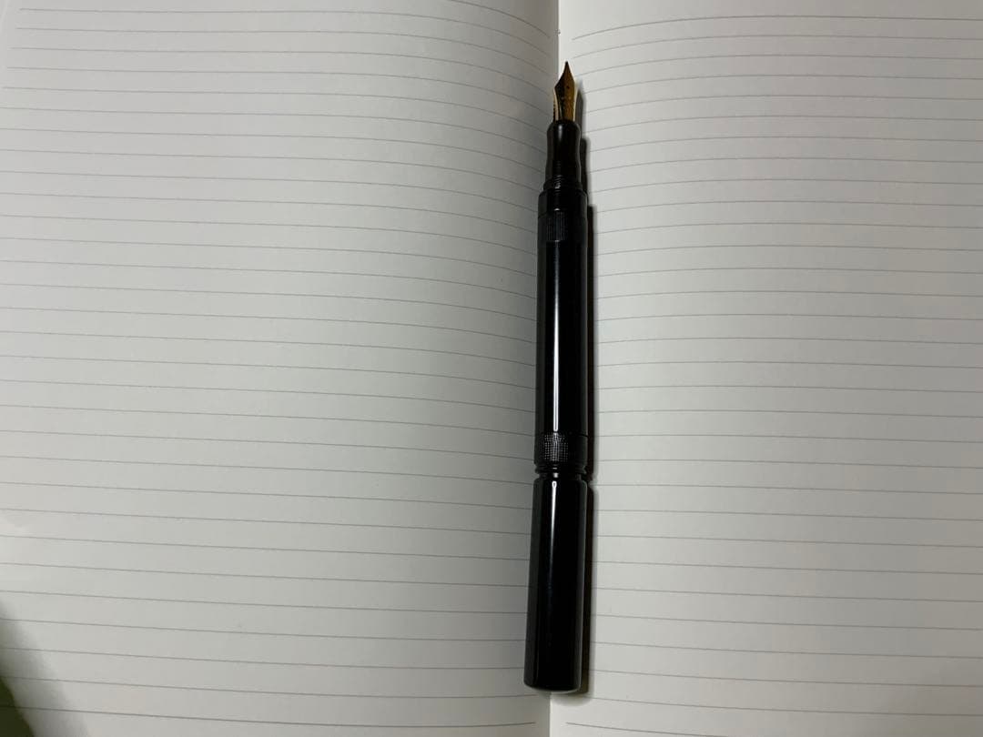 ぽりごん　酒井栄助作　オノト型インク止め万年筆　14K 新しいシール