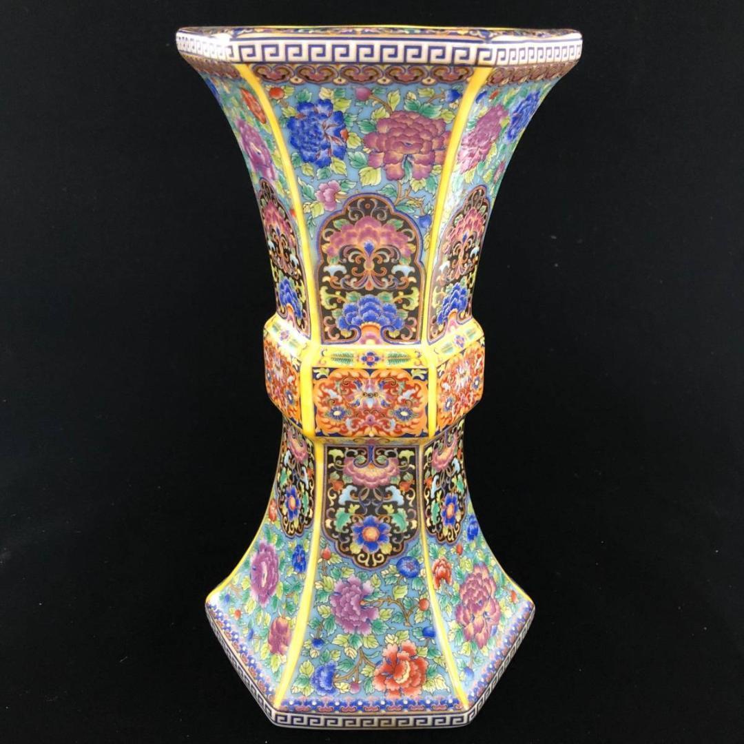 大清 雍正 花瓶 中国 骨董品 清時代 擺件 古賞物 傳世家珍 陶磁器