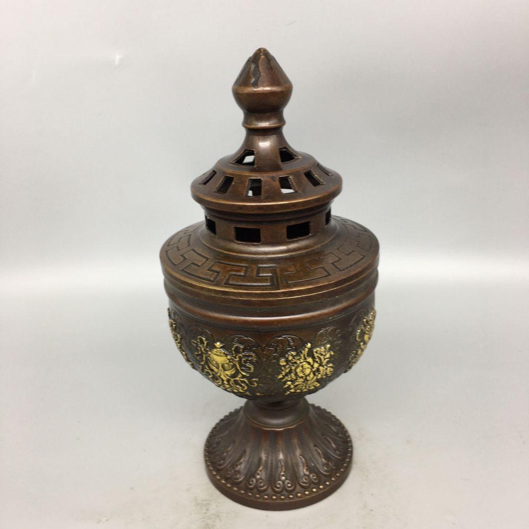 銅器 香薫炉 八宝吉祥香炉 供養薫香炉 香道具 装飾品 工芸品 置物