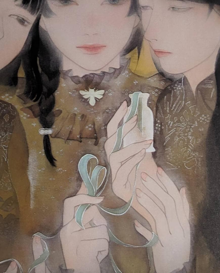 山本有彩、「私たちには詩が必要だ」、希少画集・額装画、日本製・新品額縁