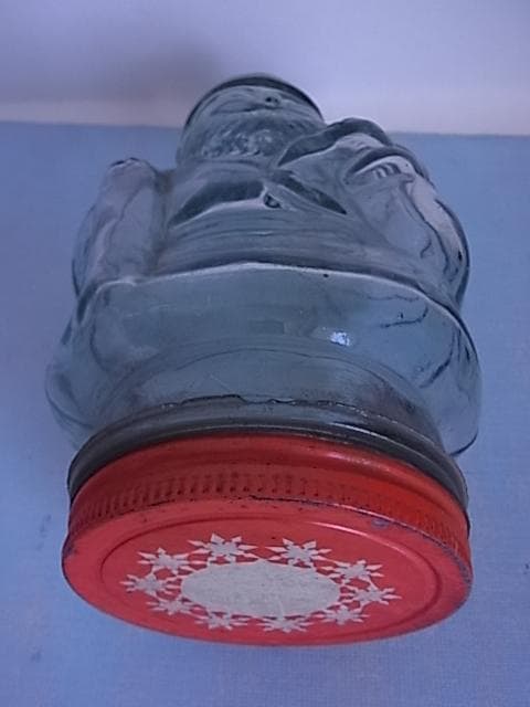 珍品　和ガラス　ガラス瓶　飴瓶　菓子瓶　地球瓶　昭和レトロ　駄菓子屋　気泡　戦前