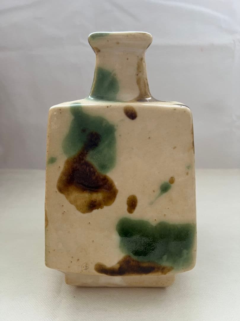 三彩 角瓶 (花器) 楠木英三(師 河井寛次郎)