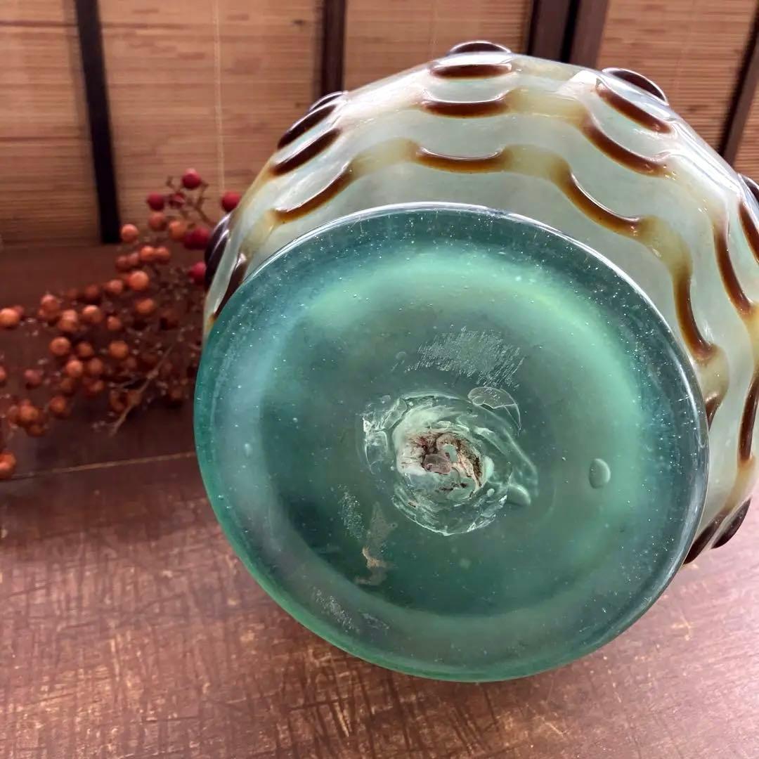 アンティーク　西洋　ガラス　花瓶　ヴィンテージ　スペイン　骨董