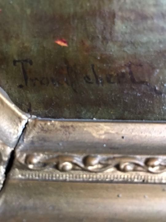 ポール=デジレ・トゥルイユベール油彩板画19世紀