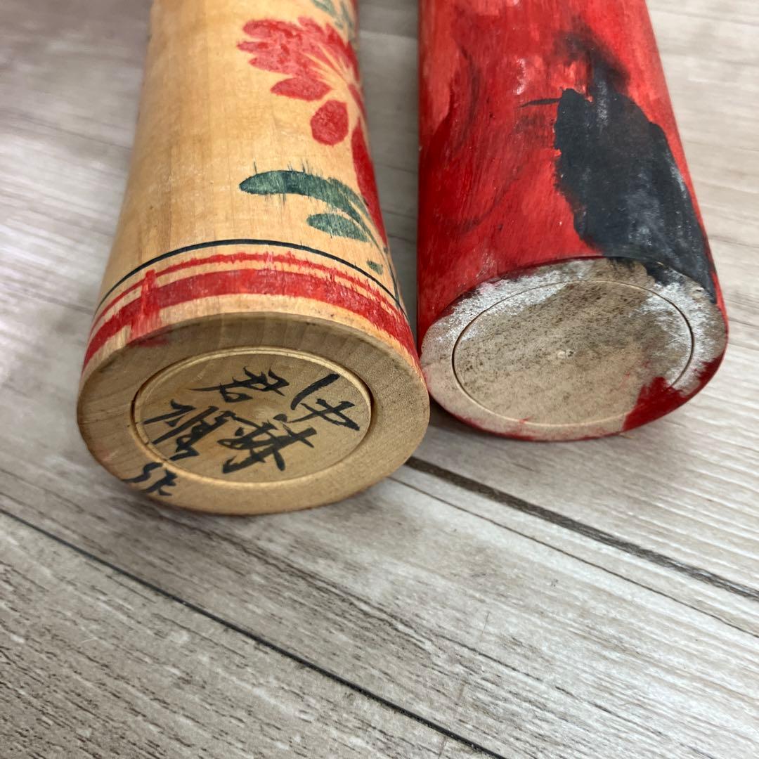 D-3 昭和レトロ 木製 こけし 小芥子 9体セット まとめ売り 日本人形