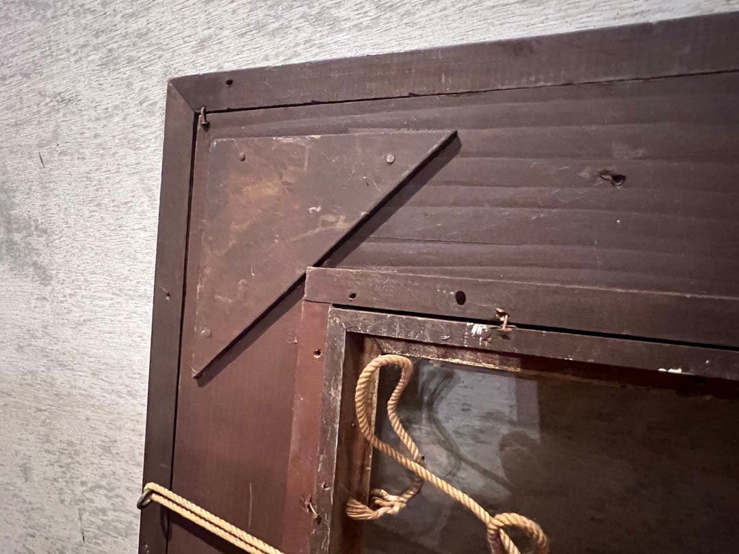 【アンティーク】ゴールドとブラウンの木製額縁　ヴィンテージフレーム