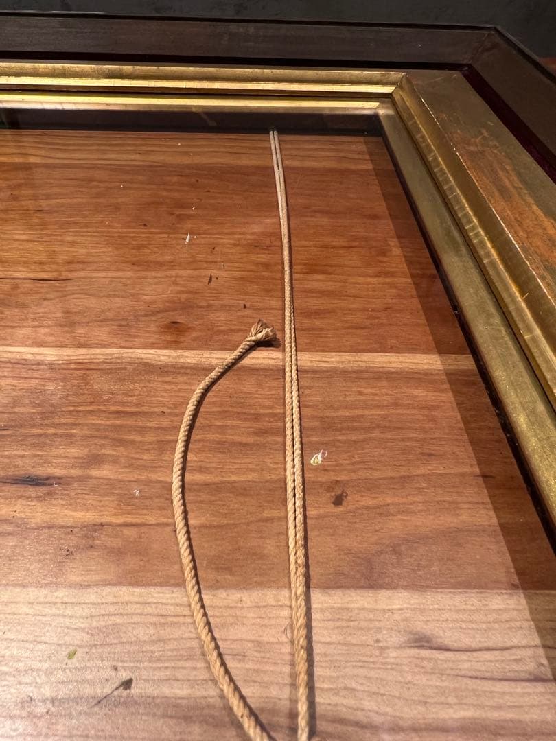 【アンティーク】ゴールドとブラウンの木製額縁　ヴィンテージフレーム