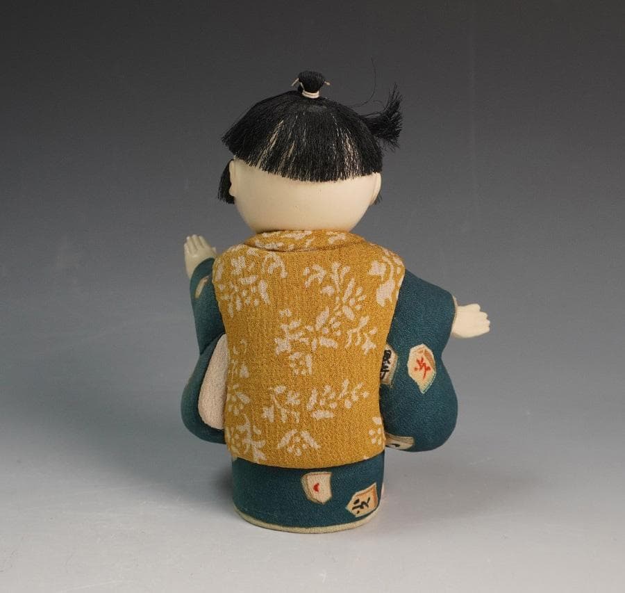 岡本玉水 木目込人形『酉の市』共箱 人形 飾り物