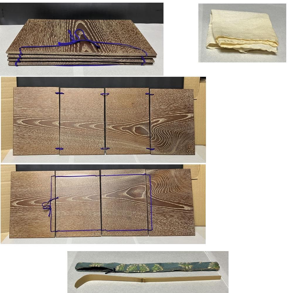桑 茶箱 利休茶箱 野点 抹茶碗 棗 器据 他 茶道具 【k3606】