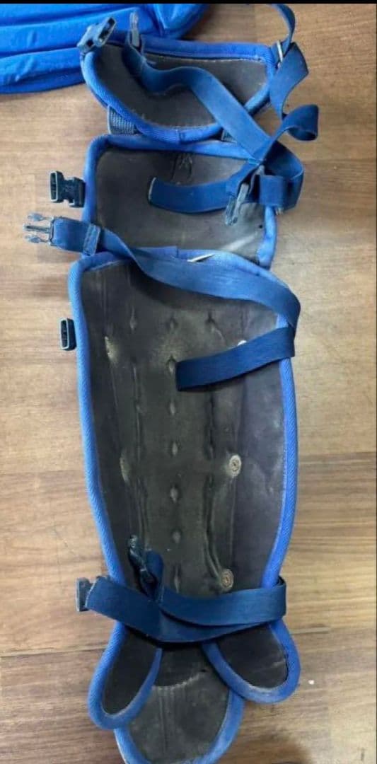 【MIZUNO】軟式野球大人用キャッチャー用レガース&プロテクター ブルー