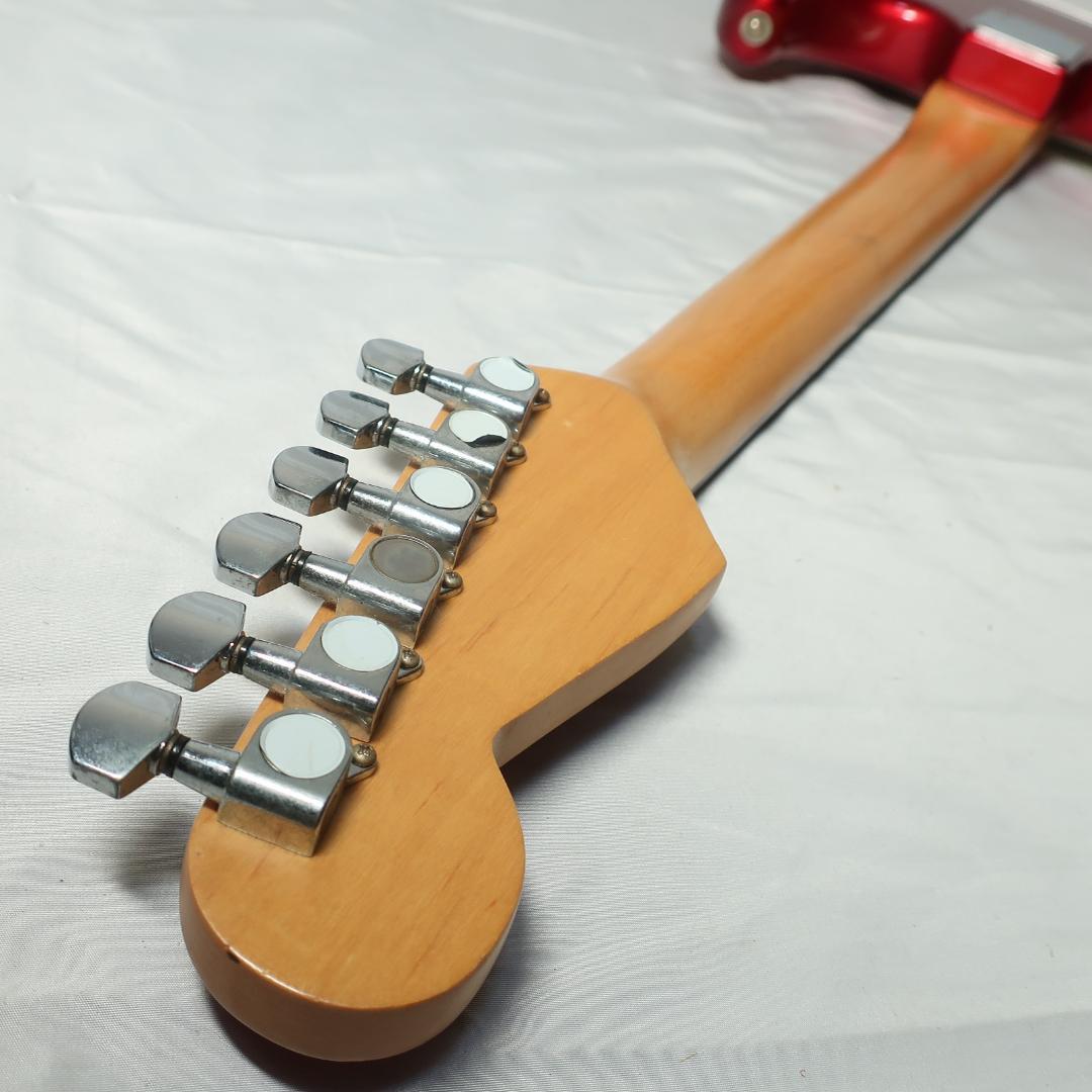 弦交換 Photogenic ストラトタイプ マッチングヘッドメタリックレッド