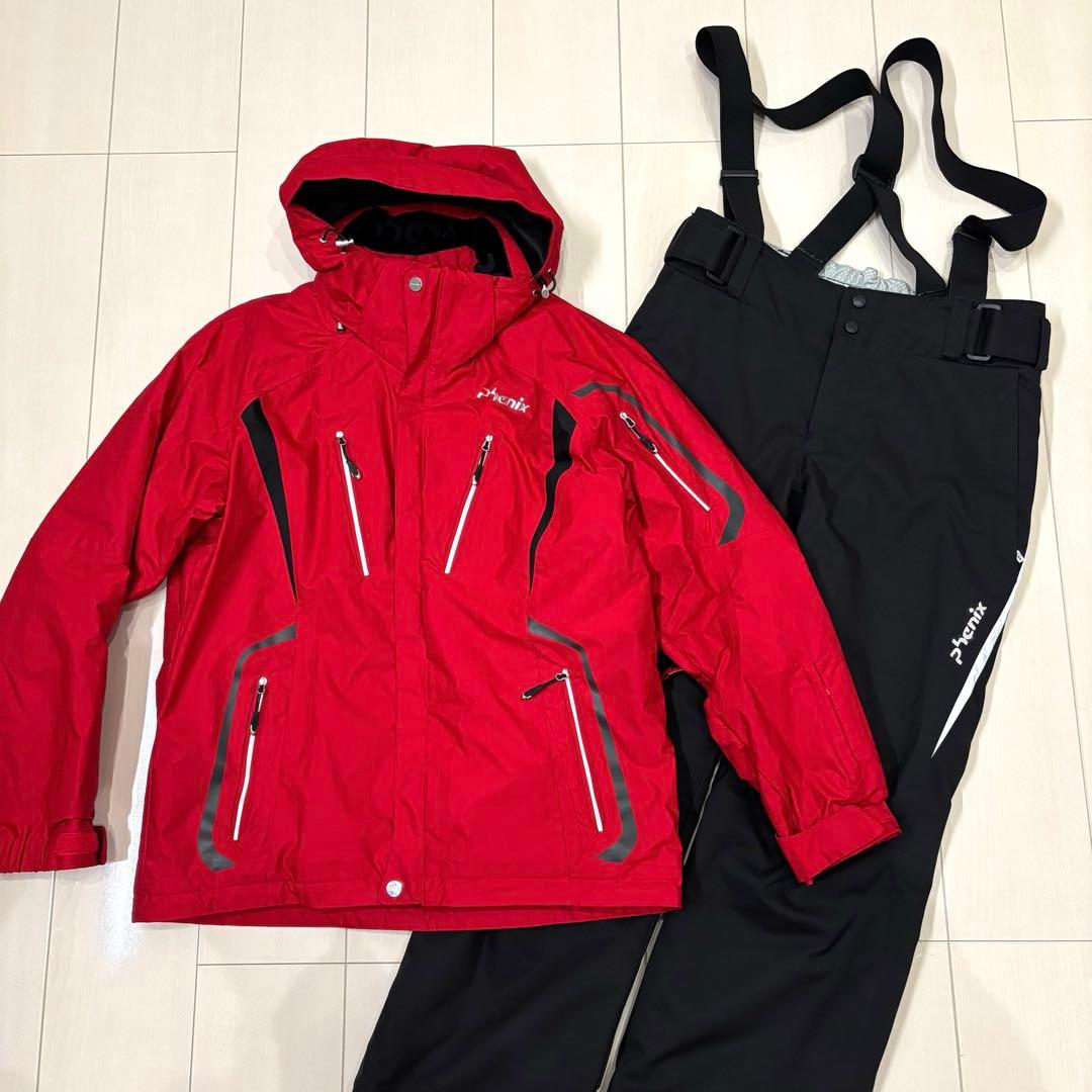 フェニックス メンズスキーウェア上下 セット L レッド×ブラック
