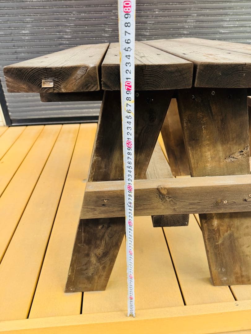 福岡発 アウトドア 手作り テーブル チェアセット 食卓机 椅子 木製