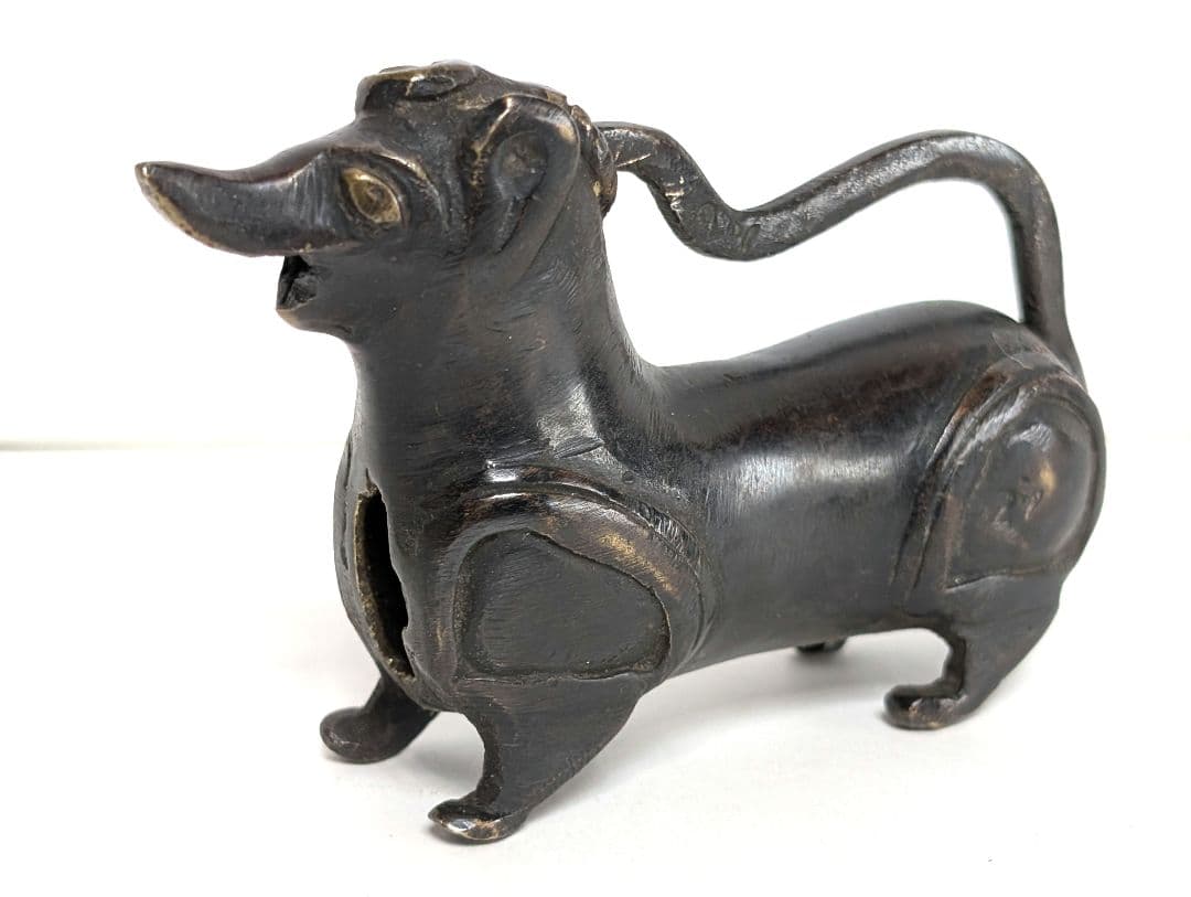 アンティーク錠前　動物　工芸品　レトロ