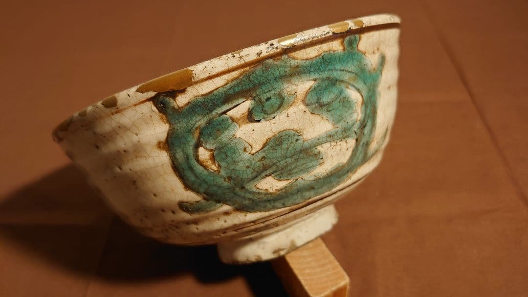 古九谷　古伊万里　古玩　陶器　呉須赤絵　龍紋　１客