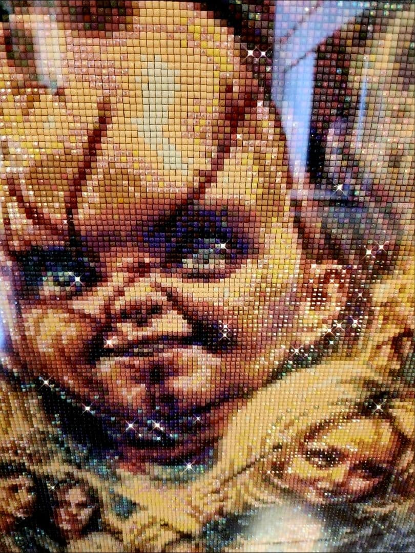 チャッキー ティファニー ダイヤモンドアート 額縁付き 一点物 ポスターアート