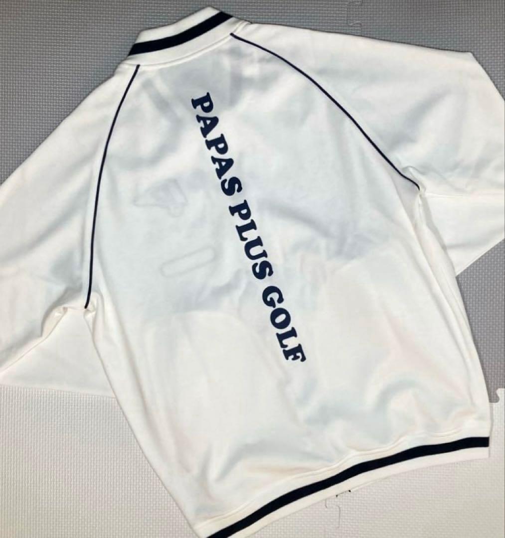 PAPAS PLUS GOLF ジップアップトラックジャケット（ホワイト／M）