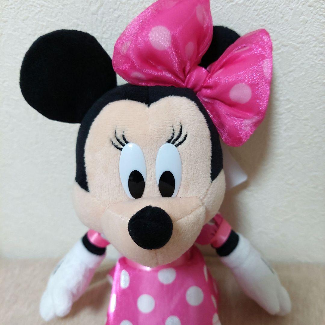 ディズニー★ミニーの日 ぬいぐるみチャーム 水玉 ピンク