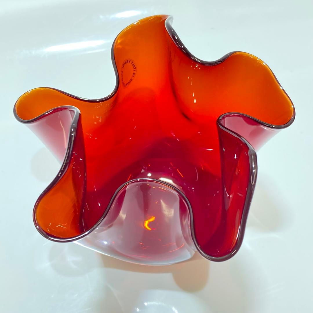 ベネチアンガラス VENINI ヴェニーニ 花器 花瓶 ムラーノ島 イタリア