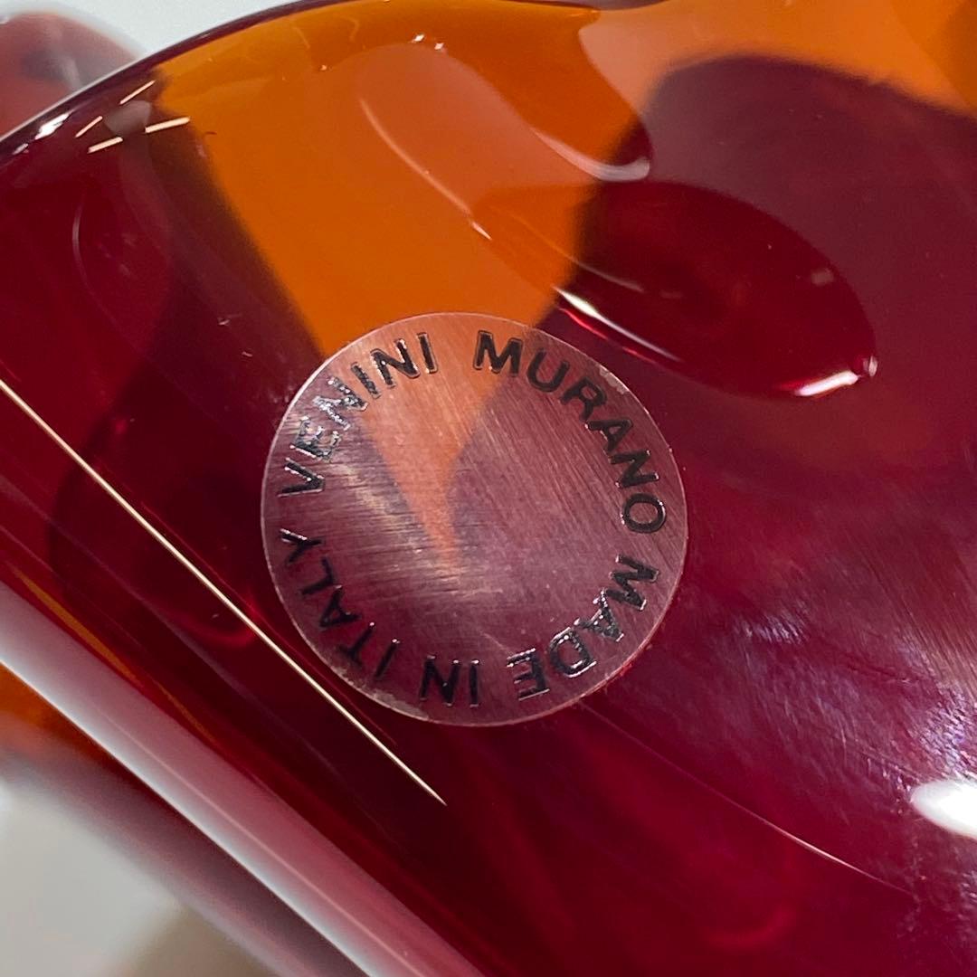 ベネチアンガラス VENINI ヴェニーニ 花器 花瓶 ムラーノ島 イタリア