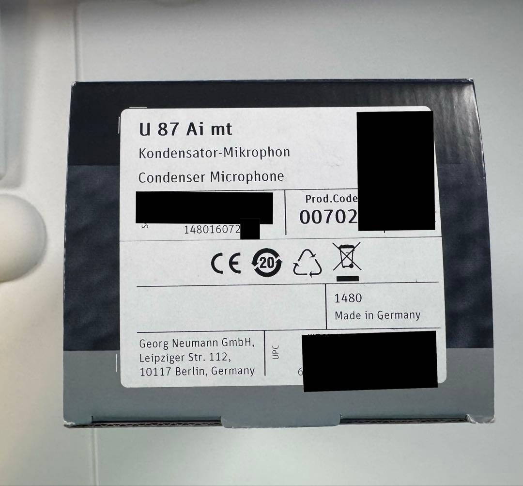 Neumann U87AI mtコンデンサーマイク （ショックマウント付）