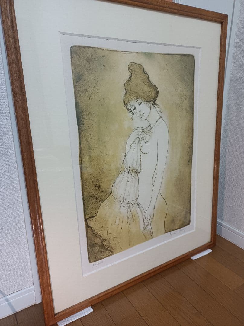 絵画　ベルナール・シャロワ　「裸婦」リトグラフ　美品