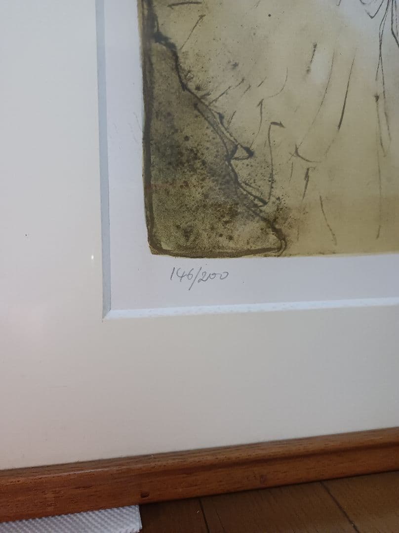 絵画　ベルナール・シャロワ　「裸婦」リトグラフ　美品