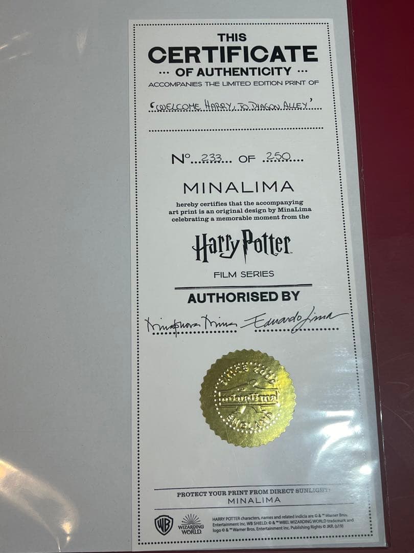 minalima ミナリマアートプリント　ハリーポッターアートプリント