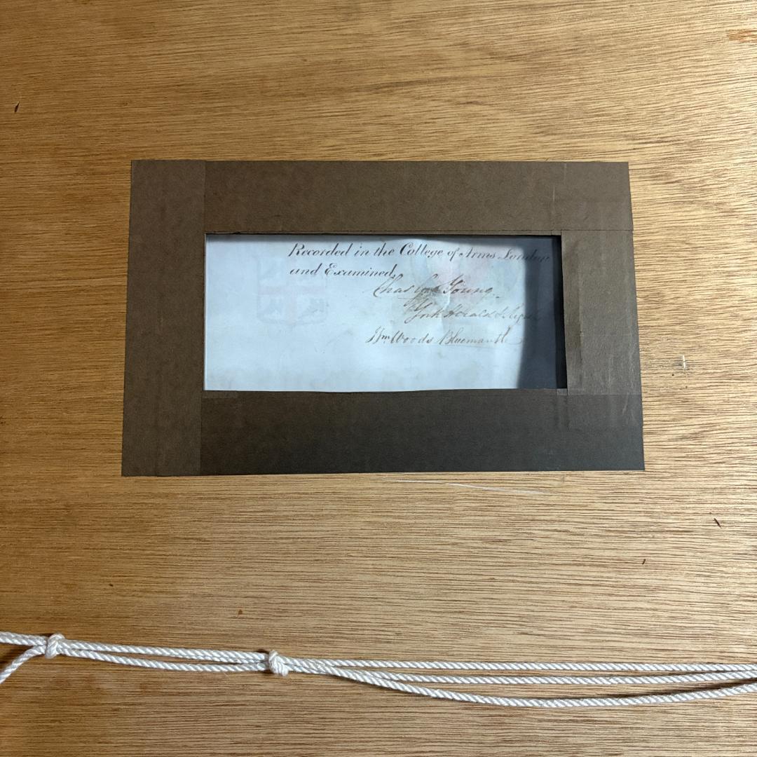 【希少】英国 紋章院（College of Arms）発行　 紋章認可書