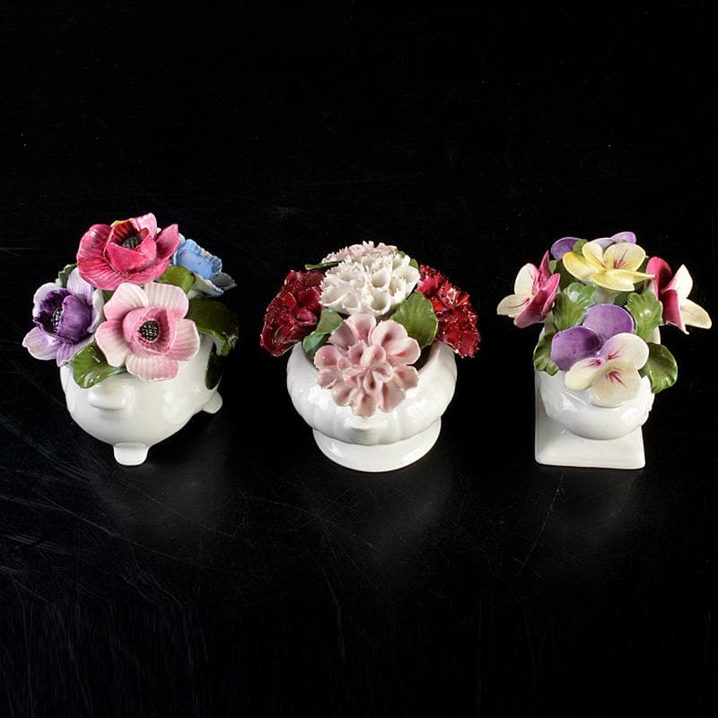 AYNSLEY　エインズレイ　陶花　置物　3点まとめて　C　6311