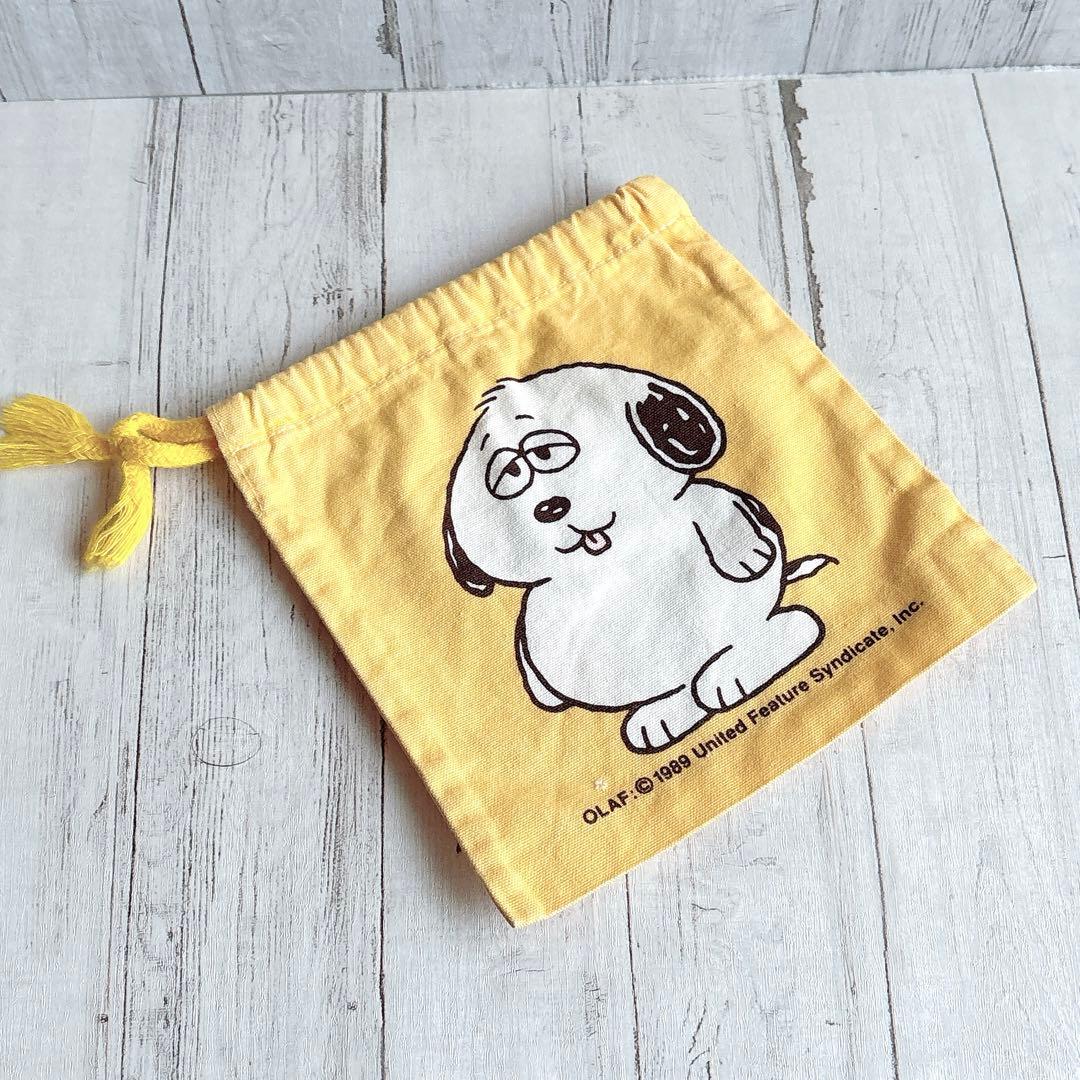 スヌーピー デイジーヒルパピーズ OLAF オラフ 巾着 巾着袋 昭和レトロ