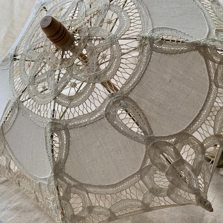 フランスアンティーク　ドール用　日傘　バテンレース　人形用　Doll パラソル