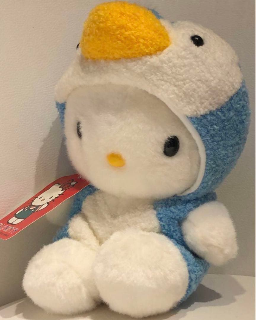 サンリオ　ハローキティ　ペンギン ぬいぐるみ 大 2000年　レトロ　新品タグ付